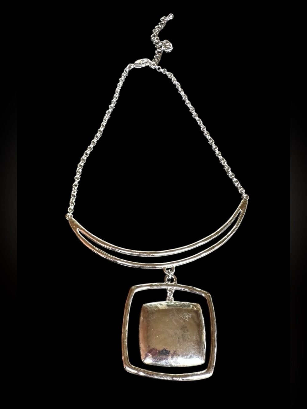 Chicos Silver Tone Collar Necklace‎